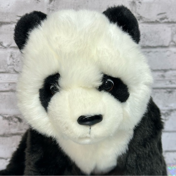 FOA Schwarz PANDA Bear Plush Stuffed Animal Realistic 10 in. Sitting - Picture 7 of 14